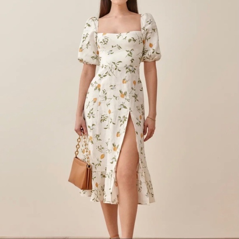 Reformation Belgium midi linen dress